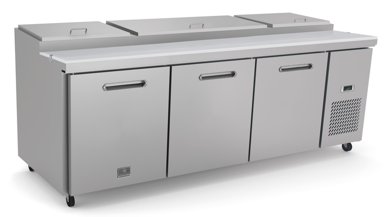 Product image #5 for Kelvinator Commercial KCHPT92.12 3-Door Self-Contained Pizza Prep Table, 94-3/16-Inch Wide, 32 Cu. Ft.