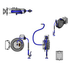 Thumbnail image #2 for T&S Brass B-7232-01-ESB36 Open Epoxy-Coated Steel Retractable Hose Reel with 3/8 in. x 35 ft. Hose and Swing Bracket