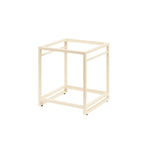 Thumbnail image #1 for Steelite International Creations Buffet 7365MW343 Square Tiered Buffet Riser, Pivot, Ivory Metal, 9.5" x 9.5" x 10.5"