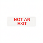 Thumbnail image #1 for CAC China SCE3-NE19 English "Not an Exit" Compliance Sign, 9 x 3 in, White Plastic, Self-Adhesive Case of 144