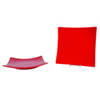 Thumbnail image #1 for Thunder Group Classic 24012PR Square Red Melamine Plate, 12-3/8" x 12-3/8", 2" Deep, Flared Edge 1 Dozen