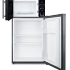 Thumbnail image #2 for Summit Commercial MRF29KA 2.4 cu. ft. Black All-Refrigerator with Compact 700W Microwave, Reversible Door and USB Charging Ports
