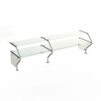 Thumbnail image #1 for Duke Manufacturing TS482DD-74 Single-Sided Self-Service Food Shield with Dual Glass Shelves, Sloped Fixed Guard, 73-1/2"W