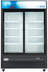 Thumbnail image #5 for KoolMore Two-Section Glass Door Merchandiser Refrigerator, 45 Cu. Ft., Sliding Doors, Bottom-Mount, Black
