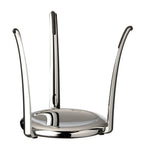Thumbnail image #1 for Libbey APS Germany - King APS 03623 Round Buffet Display Stand, 6" Diameter x 8-3/8"H, 3-Prong, Chrome-Plated Steel Base