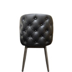 Thumbnail image #1 for Oak Street Amata CM-10501-TUF Indoor Restaurant Chair with Tufted Bucket Seat and Metal Frame