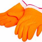 Thumbnail image #2 for CFS Brands FGI-OR Frozen Food Glove, One Size, PVC with Cotton Jersey Liner, Non-Stick, Orange