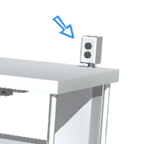 Thumbnail image #1 for La Rosa Refrigeration L-90127 Elevated NEMA 5-20R GFI Duplex Receptacle, 120V, 20A