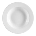 Thumbnail image #1 for CAC China Harmony HMY-120 Pasta Bowl, 22 oz, 12 in Round, Embossed Porcelain, Super White 1 Dozen