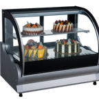 Thumbnail image #1 for Dukers USA DDM36TR-CB Countertop Refrigerated Bakery Display Case, Curved Glass, Stainless Steel, 1 Shelf