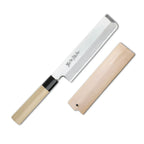 Thumbnail image #1 for Korin Inc HKR-SHUS-210 Usuba Knife, 8-1/4" Single-Sided Edge, Forged White Carbon Steel #2 & Soft Iron Blade, Magnolia Wood Handle