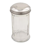 Thumbnail image #1 for Browne USA Foodservice 575187 12 oz Fluted Glass Sugar Pourer with Stainless Steel Top Case of 2 Dozen