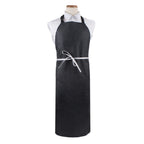 Thumbnail image #1 for Chef Revival CLNPBIABK Black Polyester Bib Apron, 26" W x 31" L, No Pocket Case of 12