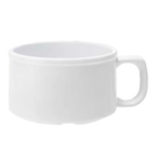 Thumbnail image #1 for G.E.T. Diamond White BF-080-W White Melamine Soup Mug, 11 oz, 4" Dia. x 2-1/4"H Case of 2 Dozen