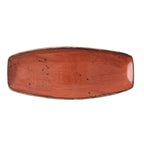 Thumbnail image #1 for Tableware Solutions USA Rustics by Continental 32CURV193-04 Rectangular China Platter, 13-3/4 x 7-3/4 in, Curved Edge Case of 12