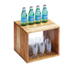 Thumbnail image #1 for Cal-Mil Madera 1929-12-99 Square Wood Cube Riser, 12"W x 12"D x 12"H, Rustic Pine