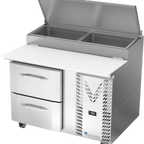 Thumbnail image #1 for Victory Refrigeration VPPD46HC-2 Pizza Prep Table, 46-1/8"W, One-Section, Self-Contained, 2 Drawers, Stainless Steel Front & Sides