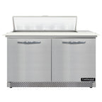 Thumbnail image #1 for Continental Refrigerator Designer Line D48N10C-FB 48" Two-Section Sandwich Prep Table, Front-Breathing, 10-Pan