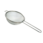 Thumbnail image #1 for Matfer Bourgeat 020422 Fine Mesh Stainless Steel Strainer, 4" Diameter, Pan Hook, Looped Handle