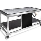 Thumbnail image #1 for Eastern Tabletop Hub Buffet HK945FTS 3-Pan Frost Top Cold Well Table, 66-Inch, Stainless Steel
