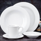 Thumbnail image #2 for 1880 Hospitality Buffalo White Ware by Oneida® F8000000139C 9" Round Coupe Plate, Porcelain, Bright White Case of 2 Dozen