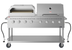 Thumbnail image #6 for KoolMore Commercial Mobile Outdoor Propane Charbroiler Grill with 8 Burners, 30-Inch Roll Dome Cover, and Pizza Oven