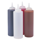 Thumbnail image #2 for Server Products 86809 16 oz Clear High-Density Plastic Squeeze Bottle with Screw-Off Top