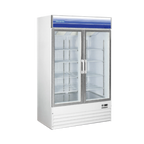 Thumbnail image #1 for Norpole, Inc. NPGF2-S45 Two-Section Reach-In Glass Door Freezer, 45 cu. ft., 2 Swing Doors, Bottom-Mounted Refrigeration