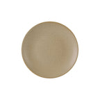 Thumbnail image #1 for Tuxton China Zion VYA-080 8" Round Coupe Porcelain Plate, Matte Beige Case of 2 Dozen