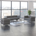 Thumbnail image #2 for Flash Furniture Hercules - Regal ZB-REGAL-810-SET-GY-GG Gray LeatherSoft Reception Seating Set with Chair, Loveseat & Sofa
