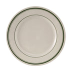 Thumbnail image #1 for Tuxton China Green Bay TGB-008 9" Round Ceramic Plate, Wide Rim, Rolled Edge Case of 2 Dozen