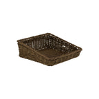 Thumbnail image #1 for Global Tableware Collective Dalebrook, Willow DBW1799 Rectangular Polywicker Fast Food Basket, Willow Brown, 13-1/4 x 13 x 4-1/2 in