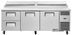 Thumbnail image #8 for True 93.5-Inch 2-Section Pizza Prep Table with 2 Drawers, 2 Doors, and White Poly Cutting Board