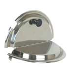Thumbnail image #1 for Thunder Group SLIC002 Hinged Notched Stainless Steel Inset Cover, 30 cm, Fits 11 qt Case of 24