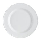 Thumbnail image #1 for CAC China Everest EVT-9 Porcelain Round Plate, 9-3/4" Diameter, Bead Edge, Bone White Case of 2 Dozen