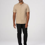 Thumbnail image #1 for Chef Works SBU01-KHA-M Men's Khaki Short-Sleeve Snap-Front Kitchen Work Shirt, Mesh Back, Size M