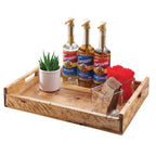 Thumbnail image #2 for Cal-Mil Madera 3454-1014-99 Rectangular Rustic Pine Wood Serving Tray with Handles, 17-1/4" x 12-1/2" x 5-1/4"