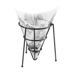 Thumbnail image #1 for G.E.T. 4-T3020 Food-Safe Double-Open Paper Bag/Wire Cone Basket Liner, 5-1/2" x 5-1/2", Newsprint