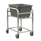 Thumbnail image #1 for New Age 99521 Aluminum Bulk Cart, 2-1/4 Bushel, 20-1/4"W x 33"H x 26-1/4"D, (4) 5" Casters