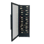 Thumbnail image #2 for Beverage Factory Allavino VSW6771D-2BL Commercial Wine Refrigerator, 67-Bottle, Dual-Zone, Black, Left-Hinged Glass Door