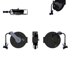 Thumbnail image #2 for T&S Brass equip 5HR-242-12 Open Epoxy-Coated Steel Retractable Hose Reel with 50-Foot Non-Marking Hose and Brass Trigger Gun