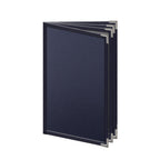 Thumbnail image #1 for Risch Pajco 2006 5.5X8.5 Semi-Flexible Menu Cover, 5-1/2" x 8-1/2", 6-View Booklet, Stitched Leatherette, Metal Corners Case of 25