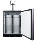 Thumbnail image #2 for Summit Commercial Summit Appliance SBC58BLBIADAIFTWINBW Commercial Beer & Wine Kegerator, 24-Inch Wide, ADA-Height, Twin Tap