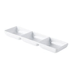Thumbnail image #1 for CAC China XCND-3-9W 3-Compartment Melamine Dish, White, 9" Case of 3 Dozen