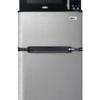Thumbnail image #1 for Summit Commercial MRF34BSSA Microwave-Refrigerator Combo, 2.4 cu. ft., Black, Reversible Door, 700W Microwave