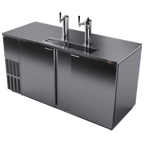 Thumbnail image #1 for Fagor Refrigeration FDD-69S-N 2-Section Draft Beer Cooler, 3-Keg Capacity, Stainless Steel, Single and Double Faucet Towers