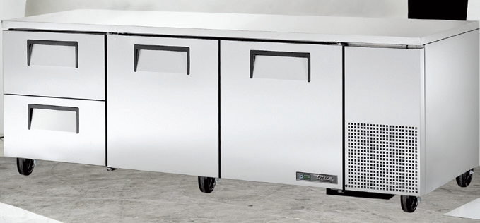 Product image #5 for True Deep Undercounter Refrigerator, 93-1/4 Inch Wide, 2 Doors and 2 Drawers, Self-Contained Side-Mounted