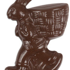 Thumbnail image #1 for JB Prince K838 Chocolate Mold, 2 Forms, 5-1/2"H, 2 Rabbits with Basket, Rigid Polycarbonate, Opaque