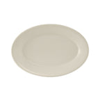 Thumbnail image #1 for Tuxton China Reno TRE-026 Ceramic Oval Platter, 8-1/4" x 5-3/4", Wide Rim, Rolled Edge Case of 3 Dozen