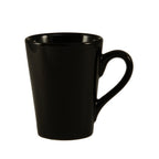 Thumbnail image #1 for CAC China VC-12-BLK Ceramic Coffee Mug, 12 oz., Black, Non-Stackable Case of 3 Dozen